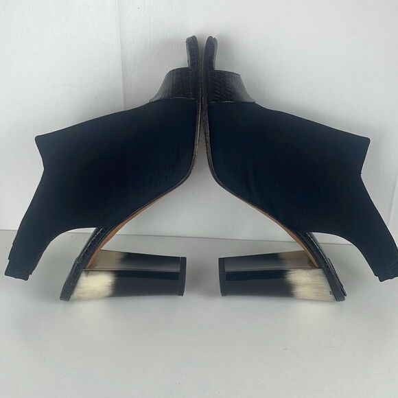 Donald J. Pliner Slingback Fabric and Leather Heeled Sandals 7 Black - Picture 10 of 15